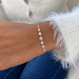 Diamond Tennis Bracelet 1 Carat Yellow Gold 14K