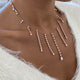 Diamond Chain Necklace 9.04 Carat Rose Gold 14K
