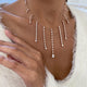 Diamond Chain Necklace 9.04 Carat Rose Gold 14K