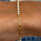 Diamond Chain Bracelet 1.21 Carat Yellow Gold 14K