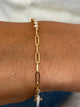Diamond Chain Bracelet 1.21 Carat Yellow Gold 14K