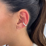 Diamond Cuff Earring 0.69 Carat White Gold 14K