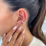 Diamond Cuff Earring 0.69 Carat White Gold 14K