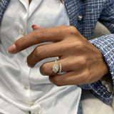 Diamond Wrap Ring 0.74 Carat Yellow Gold 14K