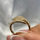 Diamond Wrap Ring 0.74 Carat Yellow Gold 14K