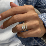 Diamond Wrap Ring 0.74 Carat Yellow Gold 14K