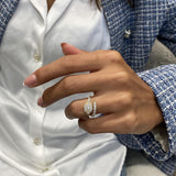 Diamond Wrap Ring 0.74 Carat Yellow Gold 14K