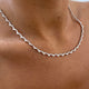 Diamond Tennis Necklace 4.2 ct White Gold