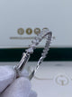 Diamond Bangle Bracelet 4.94 Carat White Gold 14K