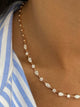 Diamond Chain Necklace 5.04 Carat Rose Gold 14K
