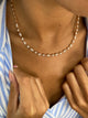 Diamond Chain Necklace 5.04 Carat Rose Gold 14K