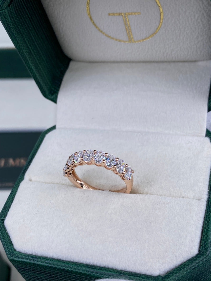 Diamond Stackable Ring 1.74 Carat Rose Gold 14K
