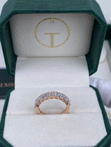 Diamond Stackable Ring 1.74 Carat Rose Gold 14K