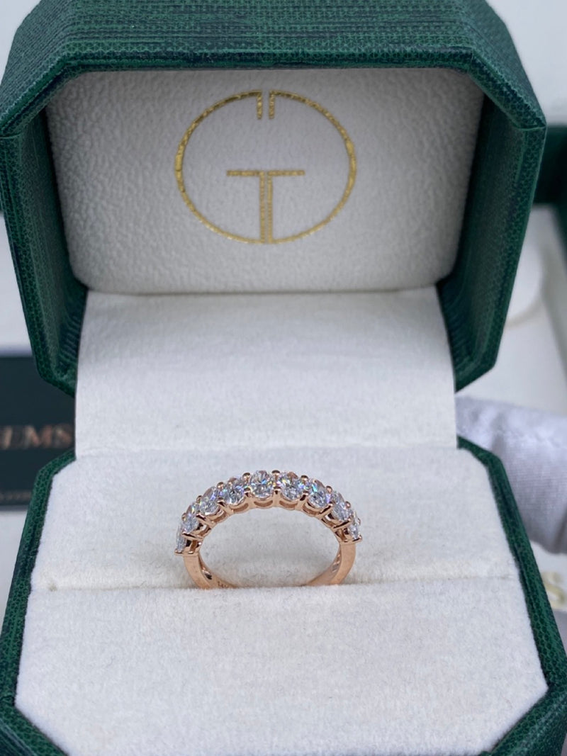 Diamond Stackable Ring 1.74 Carat Rose Gold 14K