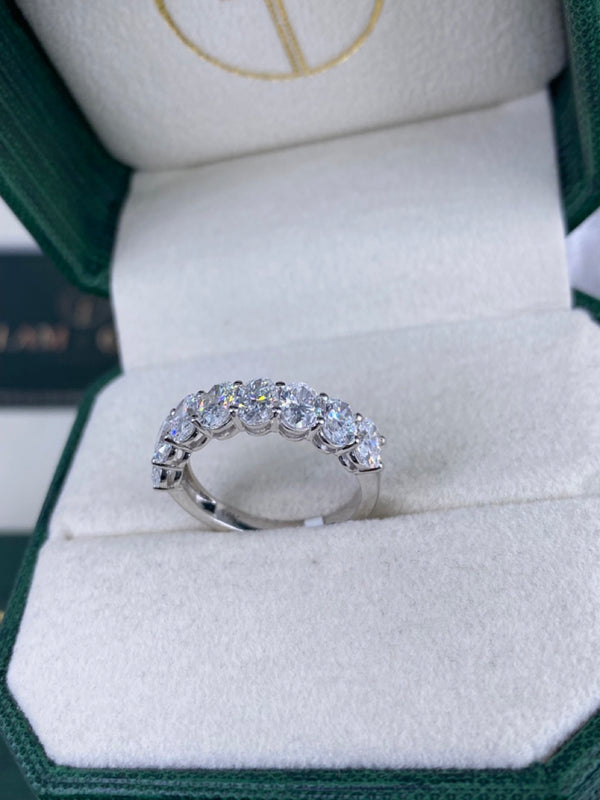 Diamond Half Eternity RIng 2.50 Carat White Gold 14K