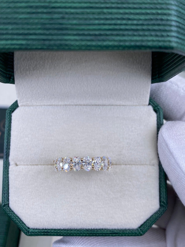 Diamond Half Eternity Ring 2.38 Carat Yellow Gold 14K