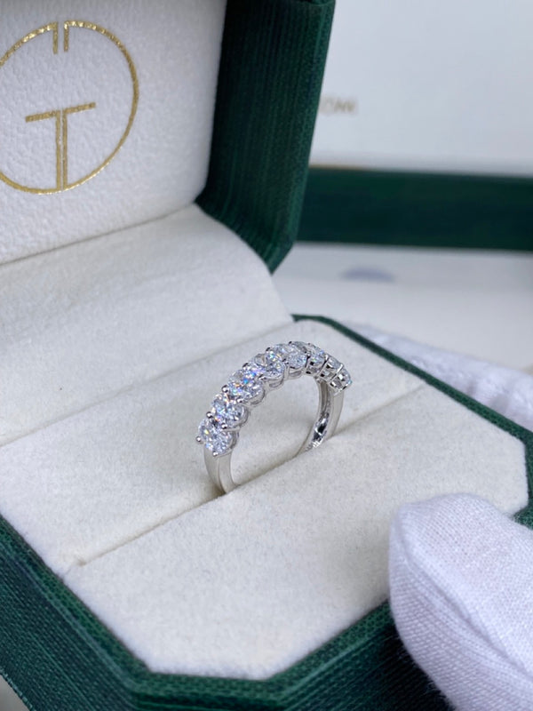 Diamond Stackable Ring 2.01 Carat White Gold 14K