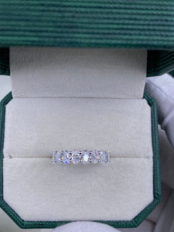 Diamond Stackable Ring 2.01 Carat White Gold 14K