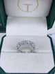 Diamond 7 Stone Ring 2.87 Carat White Gold 14K