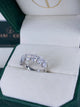 Diamond 7 Stone Ring 2.87 Carat White Gold 14K