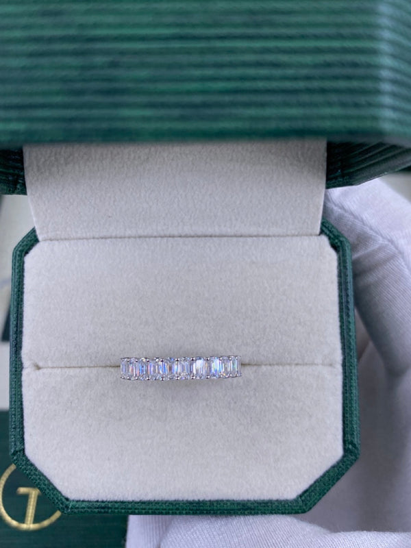 Diamond Half Eternity Ring 1.50 Carat White Gold 14K