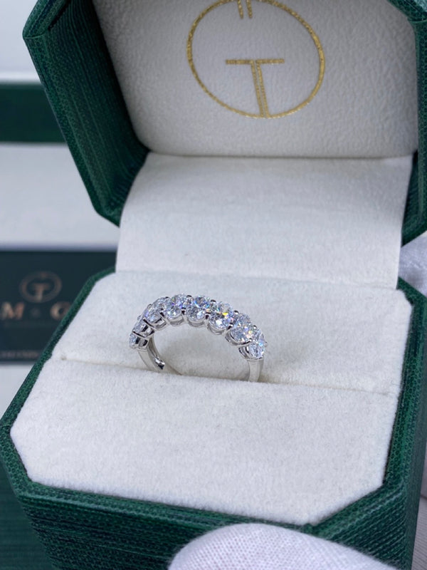 Diamond Stackable Ring 2.45 Carat White Gold 14K