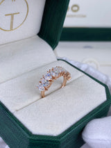 Diamond Stackable Ring 3.05 Carat Rose Gold 14K