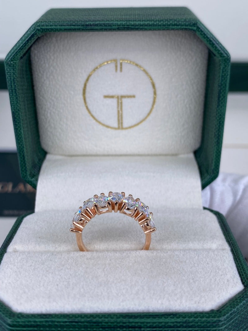 Diamond Stackable Ring 3.05 Carat Rose Gold 14K