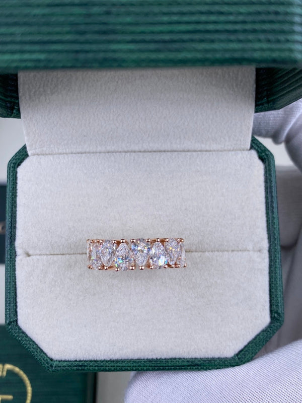 Diamond Stackable Ring 3.05 Carat Rose Gold 14K