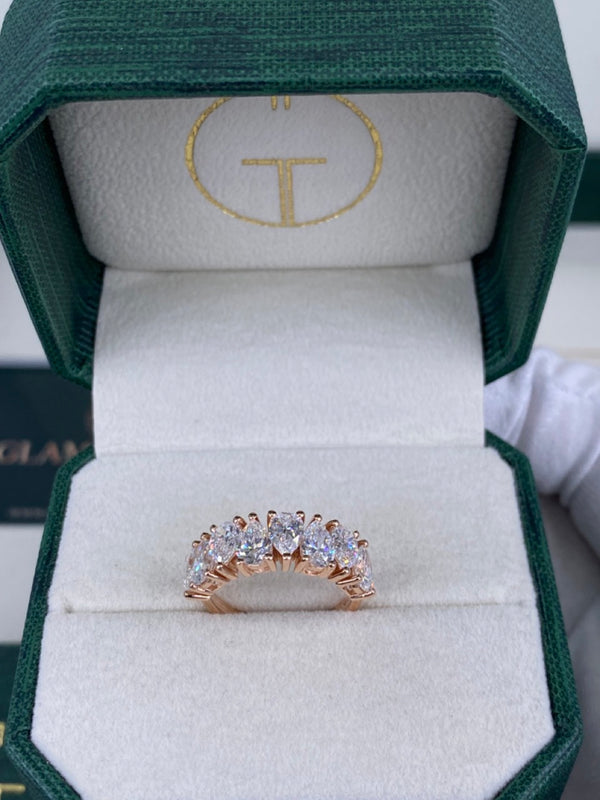 Diamond Stackable Ring 3.05 Carat Rose Gold 14K