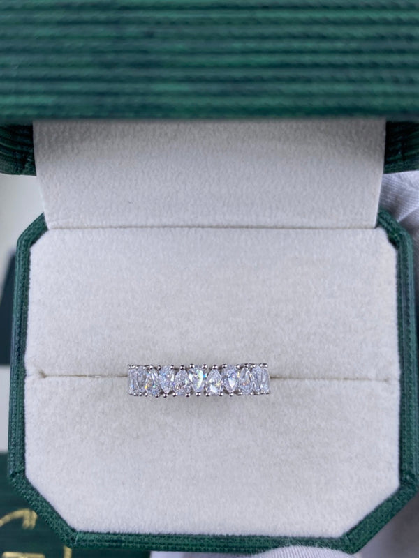 Diamond Stackable Ring 1.30 Carat White Gold 14K