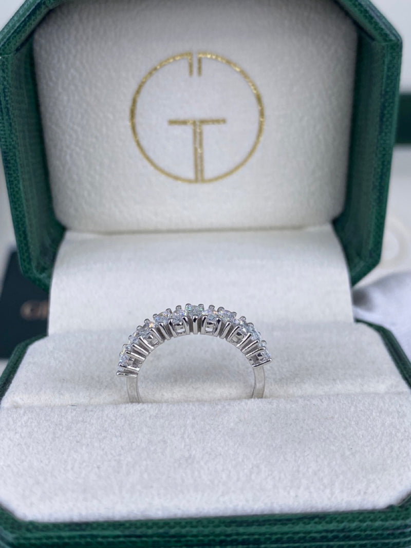 Diamond Stackable Ring 1.30 Carat White Gold 14K