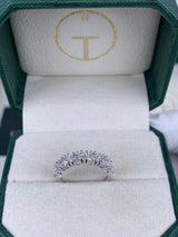 Diamond Stackable Ring 1.30 Carat White Gold 14K