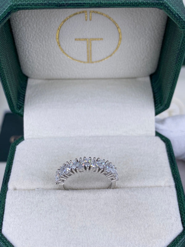 Diamond Stackable Ring 1.30 Carat White Gold 14K