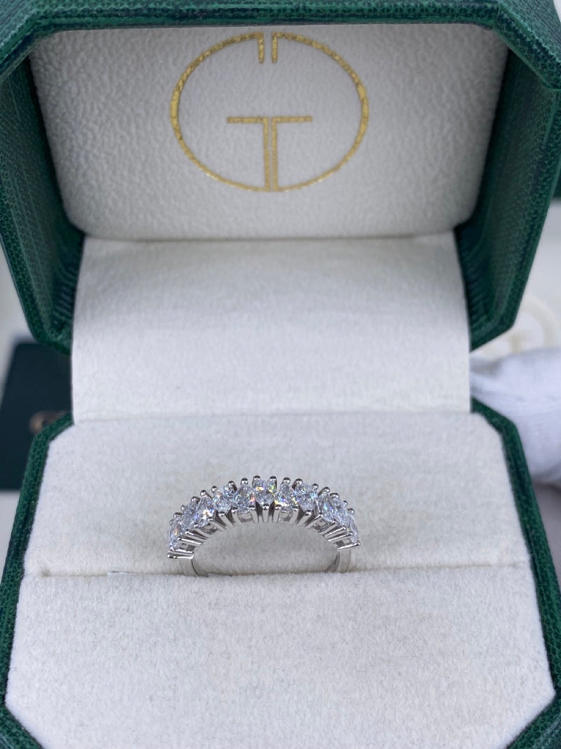 Diamond Stackable Ring 1.30 Carat White Gold 14K