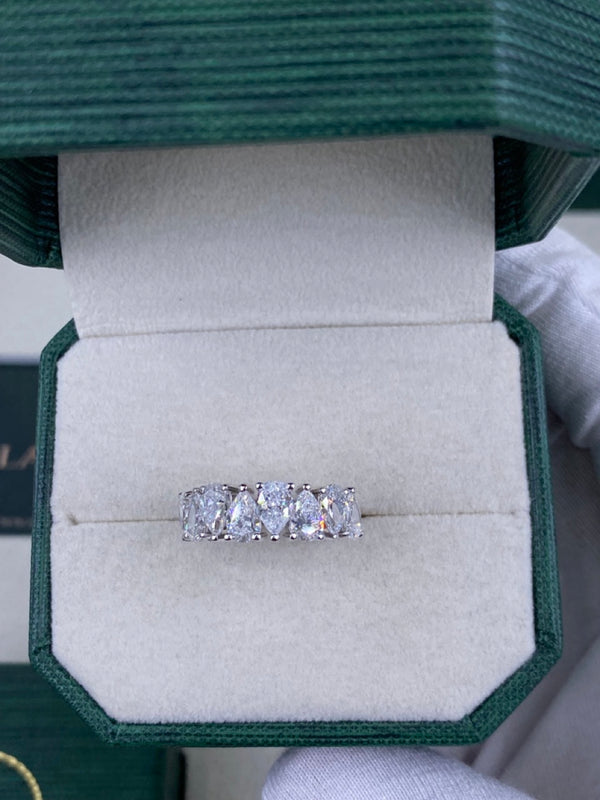 Diamond Stackable Ring 2.72 Carat White Gold 14K