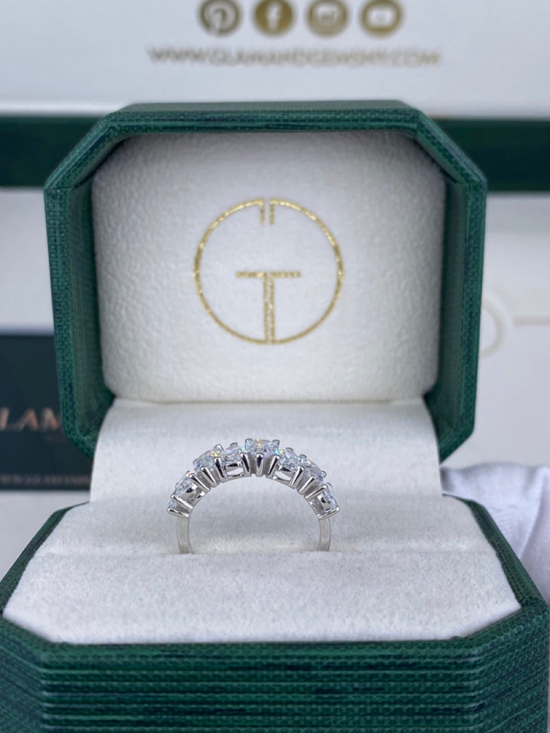 Diamond Stackable Ring 2.72 Carat White Gold 14K