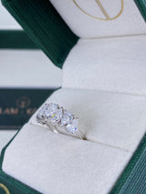 Diamond Stackable Ring 2.72 Carat White Gold 14K
