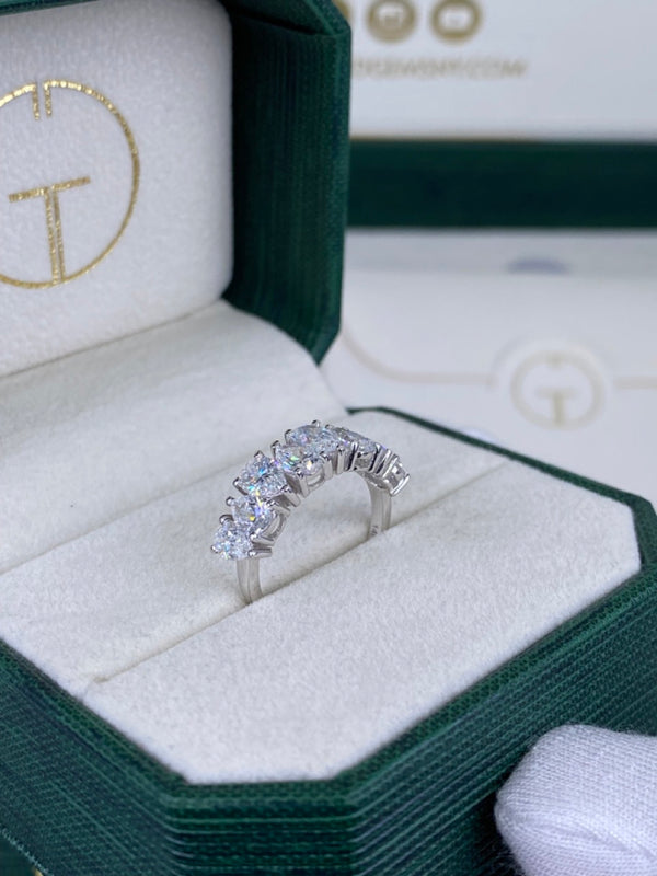 Diamond Stackable Ring 2.72 Carat White Gold 14K