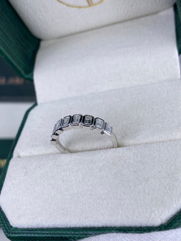 Diamond Stackable Ring 0.64 Carat White Gold 14K