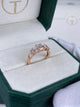 Diamond 5 Stone Ring 1.78 Carat Rose Gold 14K