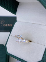 Diamond Wrap Ring 1.63 Carat Yellow Gold 14K