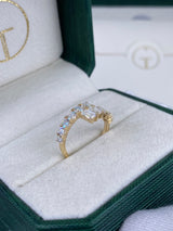 Diamond Wrap Ring 1.63 Carat Yellow Gold 14K