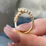 Diamond Wrap Ring 1.63 Carat Yellow Gold 14K