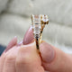 Diamond Wrap Ring 1.63 Carat Yellow Gold 14K