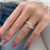 Diamond Wrap Ring 1.63 Carat Yellow Gold 14K