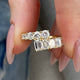 Diamond Wrap Ring 1.63 Carat Yellow Gold 14K