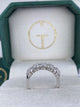 Diamond Half Eternity Ring 1.33 Carat White Gold 14K