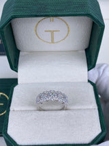 Diamond Half Eternity Ring 1.33 Carat White Gold 14K
