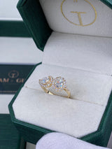 Diamond Halo Ring 1.76 Carat White Gold 14K